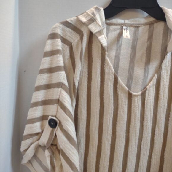 Women's Tunic Retro Boho Festival 3/4 sleeve Poncho look Size Large NWT. W1 - Picture 3 of 7